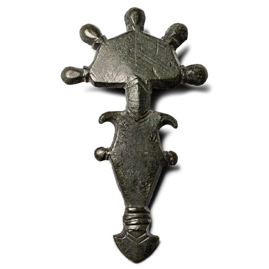 Visigothic Bronze Radiate-Headed Brooch