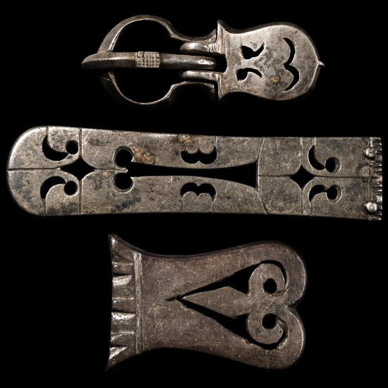 Early Byzantine Silver Belt Fittings with Openwork Decoration