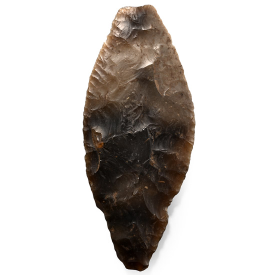 British Stone Age Knapped Flint Beaker Dagger