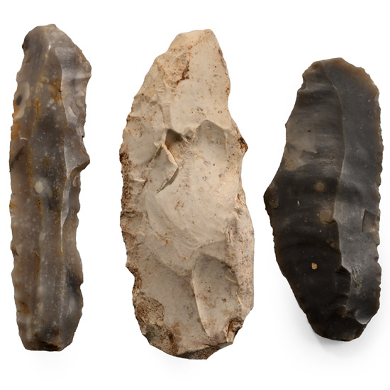 British Stone Age Knapped Flint Blade Collection