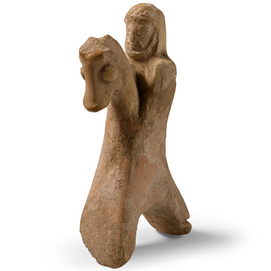 Parthian Terracotta Horse and Warrior Rider