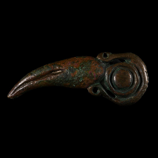 Viking Age Bronze Ravens Beak Pendant
