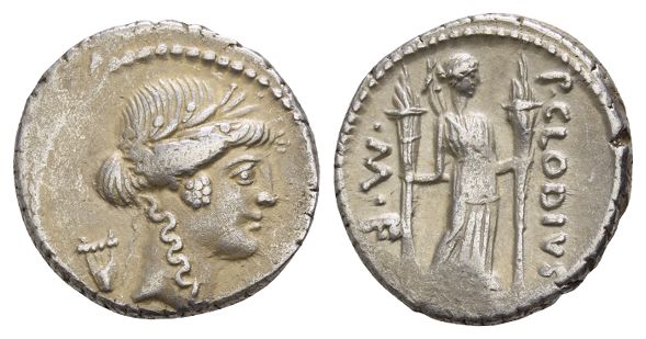 P. Clodius M. f. Turrinus AR Denarius.