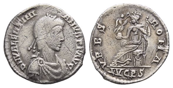 Valentinian II AR Siliqua.