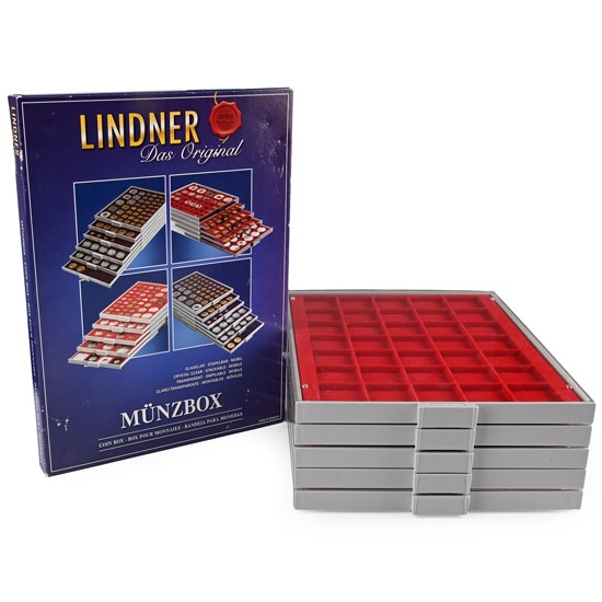 Group of Six [6] New and Near New Lindner Coin Trays