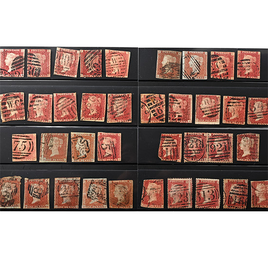 Victorian Penny Red Group Including Perforated Pair