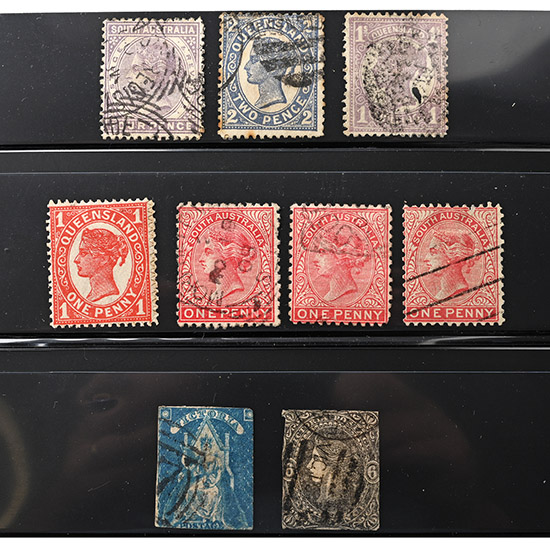 Victorian Queensland and Victoria Australian Stamps