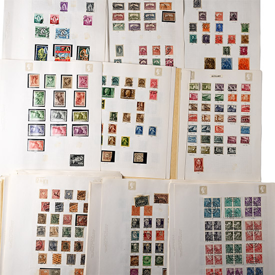 Loose Leaf Album Pages of World Stamps