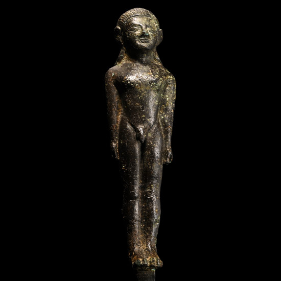Etruscan Bronze Figure of a Kouros