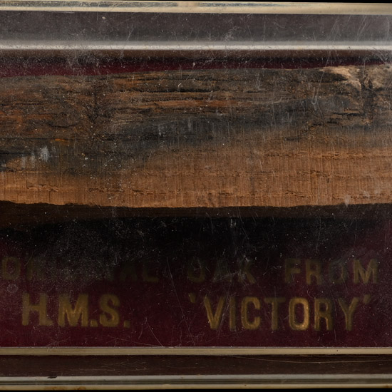 Boxed Oak Section From Lord Nelsons HMS Victory