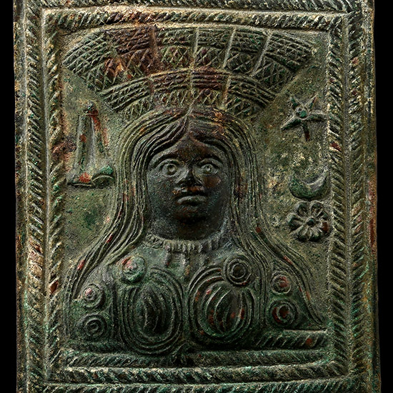Roman Bronze Plaque with Goddess Cybele