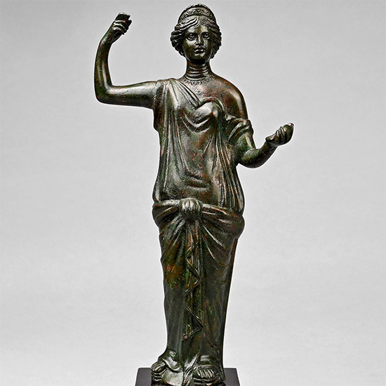 Roman Bronze Statuette of the Goddess Juno