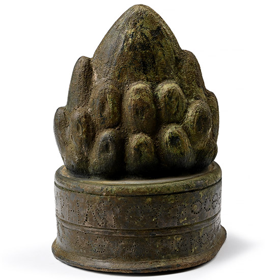 Roman Bronze Pyre on Base Dedicated by Aurelius Rufus