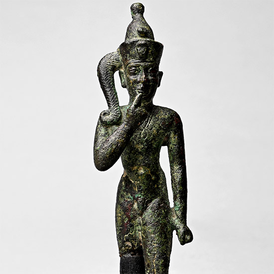 Egyptian Bronze Statuette of Young Horus