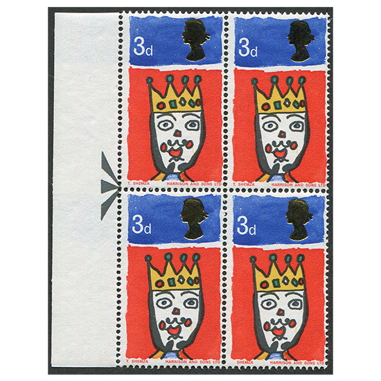 1966 Xmas 3d SG 713c VARIETY, MISSING T
