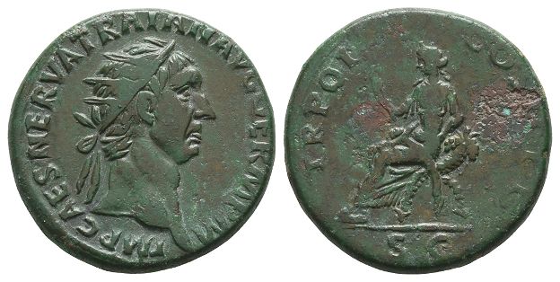 Trajan AE Dupondius.