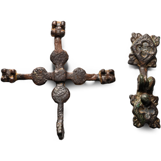 Medieval Knights Enamelled Bronze Heraldic Horse Harness Pendant Group