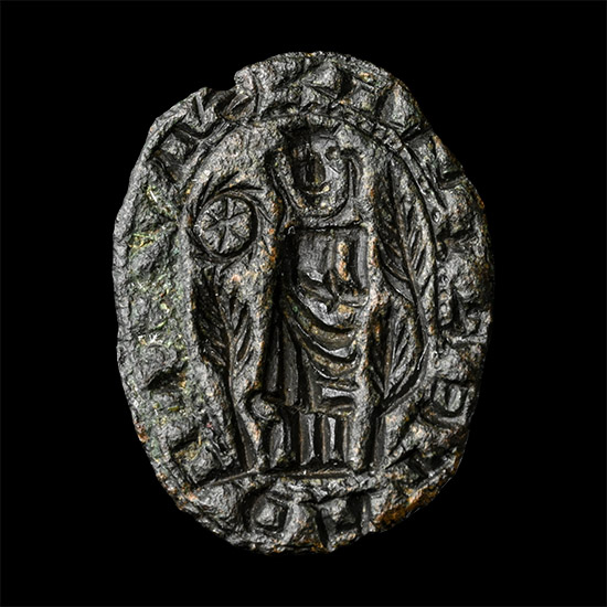 Medieval Ecclesiastical Oval Chess-Piece Type Seal Matrix