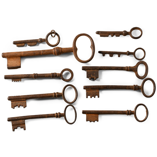 Post Medieval Iron Key Collection