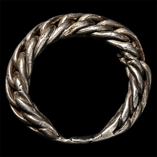 Viking Age Silver Plaited Ring