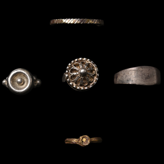 Post Medieval Silver Ring Group