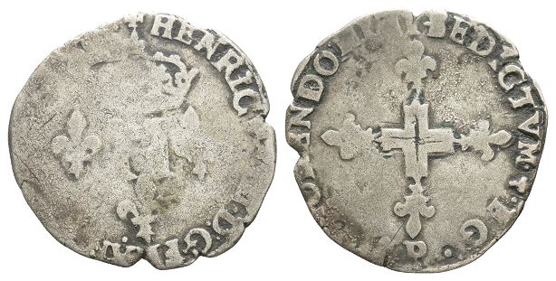 France. Henry III(?) AR Double Sol Parisis.