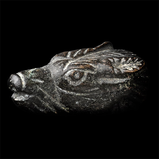 Roman Wolfs Head Finial