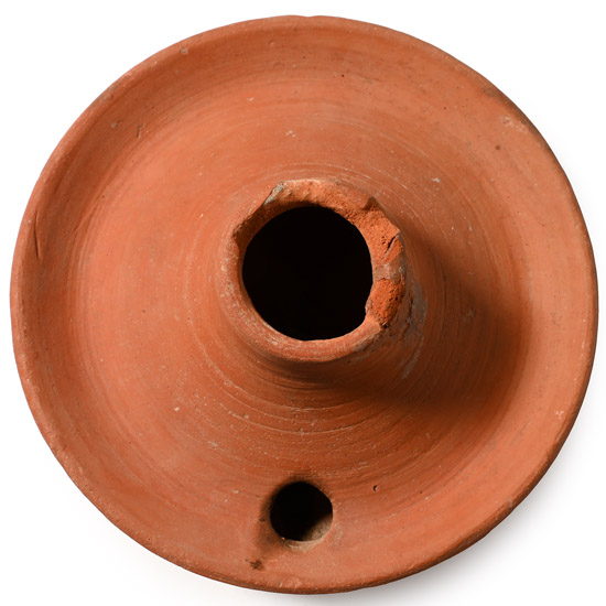 Byzantine Terracotta Discoid Oil Lamp