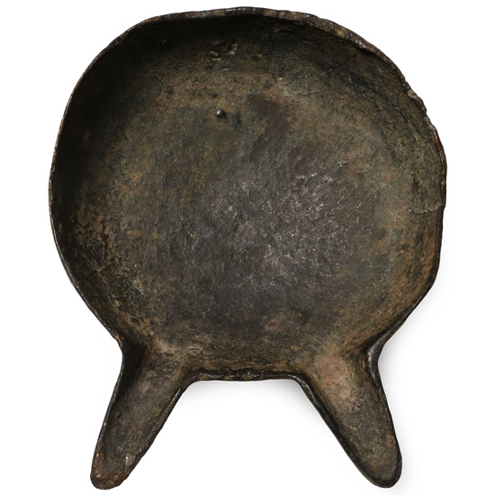 Late Roman Bronze Open Oil Lamp