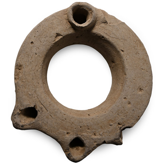Greek Terracotta Multi-Spouted Oil Lamp