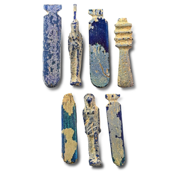 Egyptian Blue Glass Inlay Collection