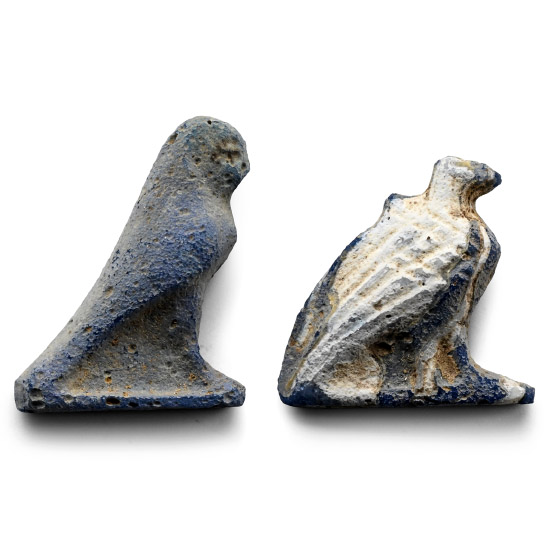 Egyptian Glass Pair of Bird Inlays