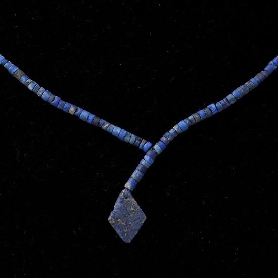 Western Asiatic Lapis Lazuli Bead Necklace String