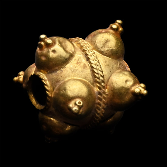 Western Asiatic Ornate Gold Bead