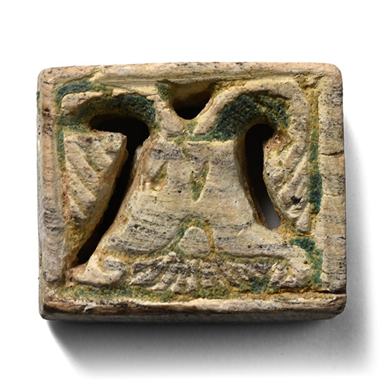 Egyptian Steatite Plaque Amulet with Lotus