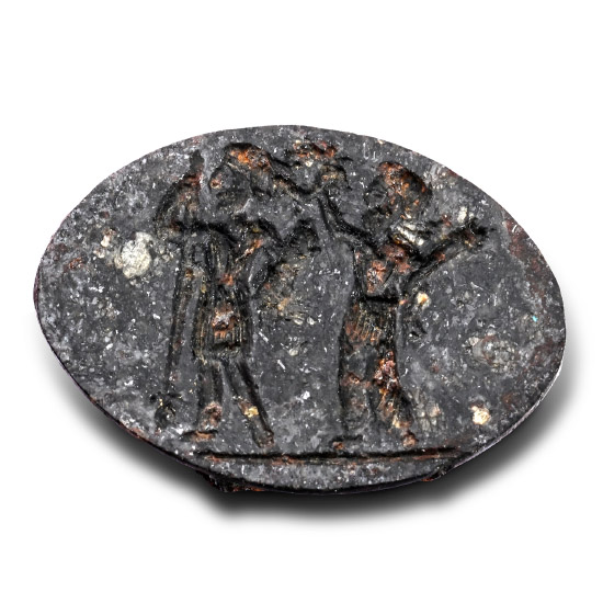 Roman Black Gemstone with Victory Scene