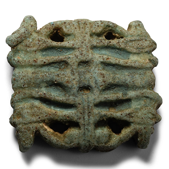 Egyptian Faience Multiple Eye of Horus Amulet