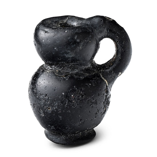 Roman Black Glass Juglet Pendant