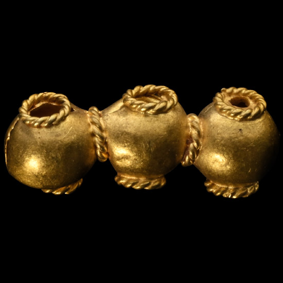 Western Asiatic Triple Gold Bead