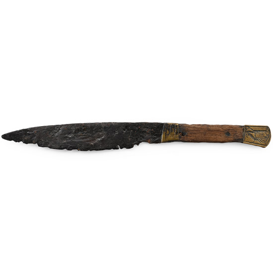 Medieval Iron Knife with Ave Maria