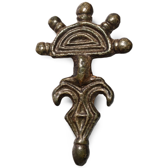 Gothic Bronze Radiate-Headed Brooch