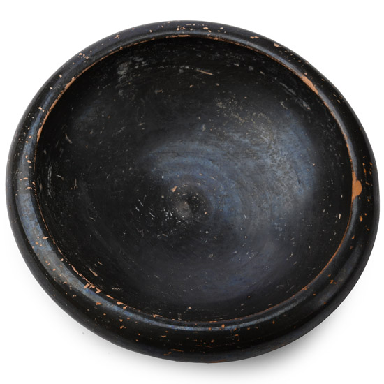 Greek Black Glazed Terracotta Dish