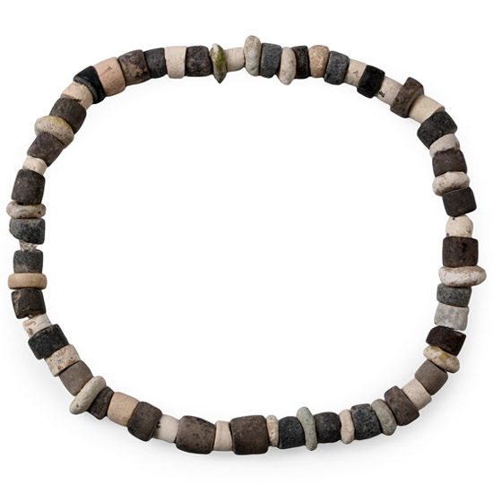 Sumerian Black and White Stone Bead Bracelet