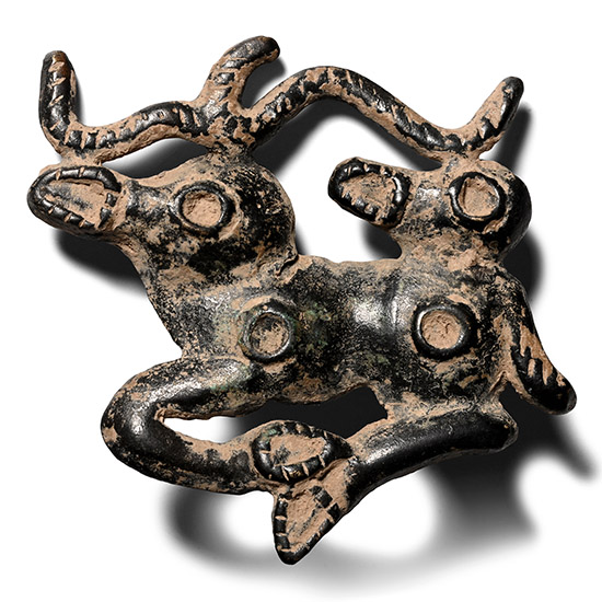 Scythian Bronze Galloping Stag Strap Decoration