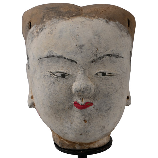 Chinese Han Terracotta Female Head