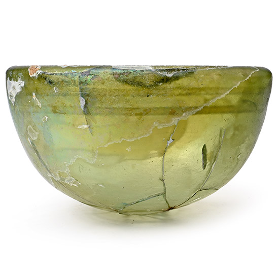 Roman Green Glass Bowl