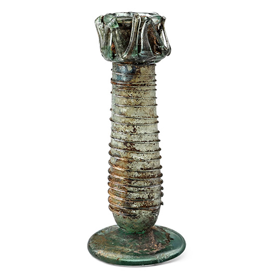 Roman Glass Vessel with Applied Trails