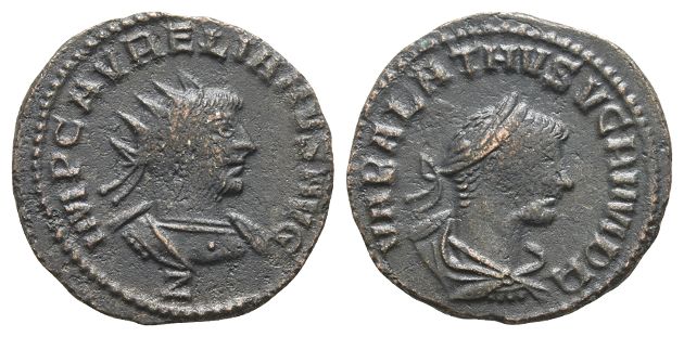 Aurelian, with Vabalathus BI Antoninianus.