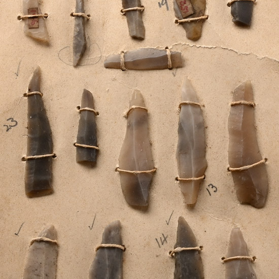 Farnham Stone Age Flint Blade Group