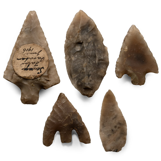 Farnham Stone Age Flint Arrowhead Collection